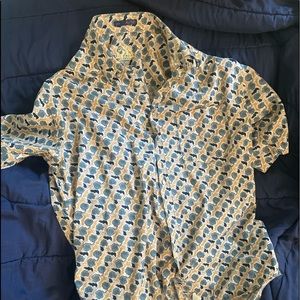 Men’s Floral Print Button Down